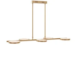 QAZQA Moderne hanglamp incl. LED 3-staps dimbaar goud 5-lichts - Vivé