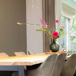 QAZQA Moderne hanglamp staal incl. LED verstelbaar - Bold