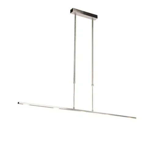QAZQA Moderne hanglamp staal incl. LED verstelbaar - Bold
