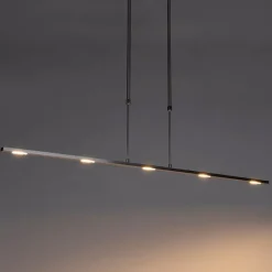 QAZQA Moderne hanglamp staal incl. LED verstelbaar - Bold