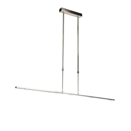 QAZQA Moderne hanglamp staal incl. LED verstelbaar - Bold