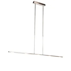 QAZQA Moderne hanglamp staal incl. LED verstelbaar - Bold