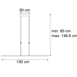 QAZQA Moderne hanglamp staal incl. LED verstelbaar - Bold