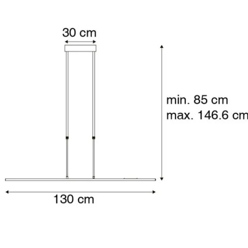 QAZQA Moderne hanglamp staal incl. LED verstelbaar - Bold