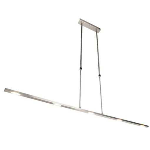 QAZQA Moderne hanglamp staal incl. LED verstelbaar - Bold