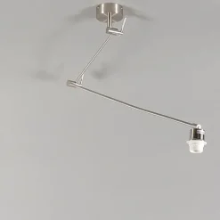 QAZQA Moderne hanglamp staal met kap mineraal 35 cm - Blitz