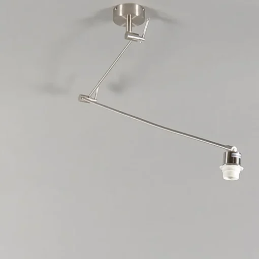 QAZQA Moderne hanglamp staal met kap mineraal 35 cm - Blitz