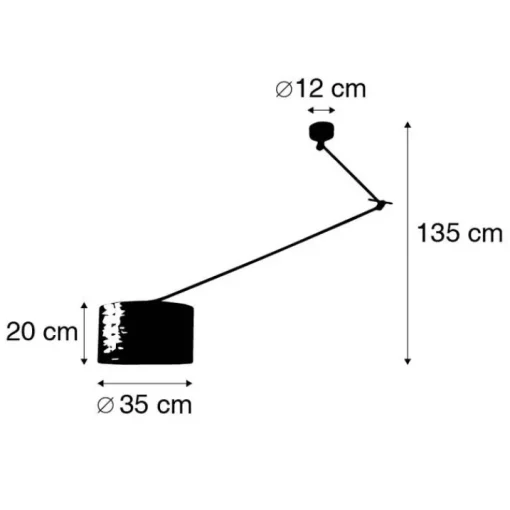 QAZQA Moderne hanglamp staal met kap mineraal 35 cm - Blitz
