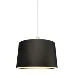QAZQA Moderne hanglamp wit met kap 45 cm zwart - Combi 1