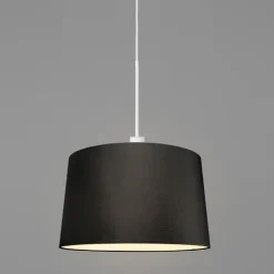 QAZQA Moderne hanglamp wit met kap 45 cm zwart - Combi 1