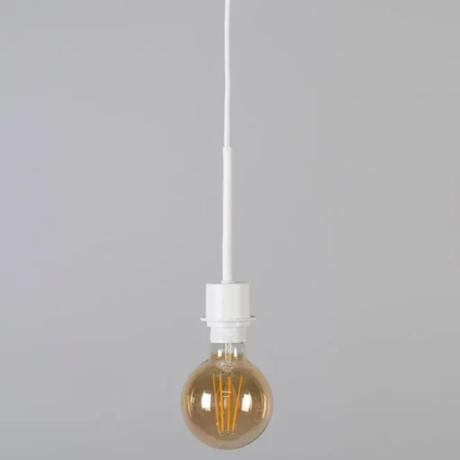 QAZQA Moderne hanglamp wit met kap 45 cm zwart - Combi 1