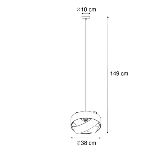 QAZQA Moderne hanglamp wit met zwart - Cloth