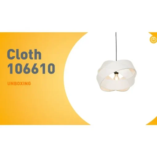 QAZQA Moderne hanglamp wit met zwart - Cloth