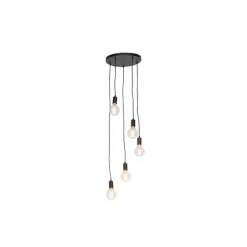 QAZQA Moderne hanglamp zwart 35 cm 5-lichts - Facil