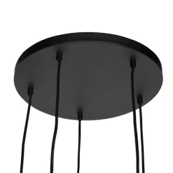 QAZQA Moderne hanglamp zwart 35 cm 5-lichts - Facil