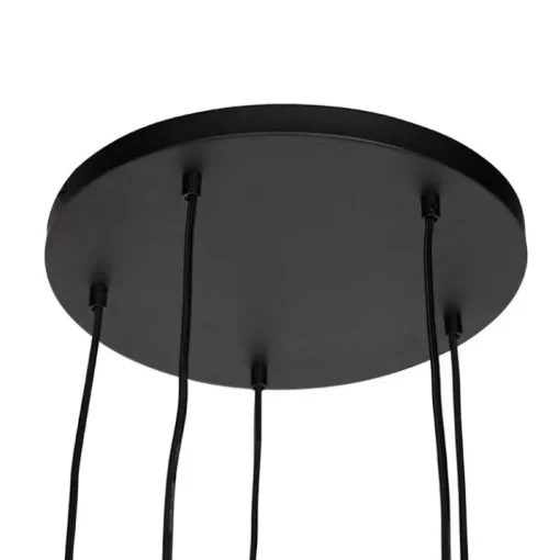 QAZQA Moderne hanglamp zwart 35 cm 5-lichts - Facil