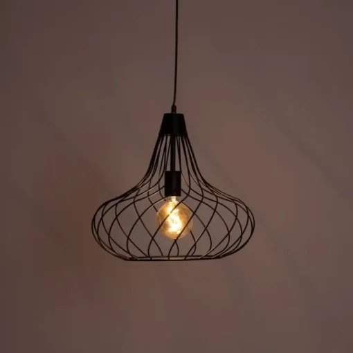 Honsel Moderne hanglamp zwart - Iggy