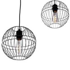 Honsel Moderne hanglamp zwart 3-lichts - Sphaera