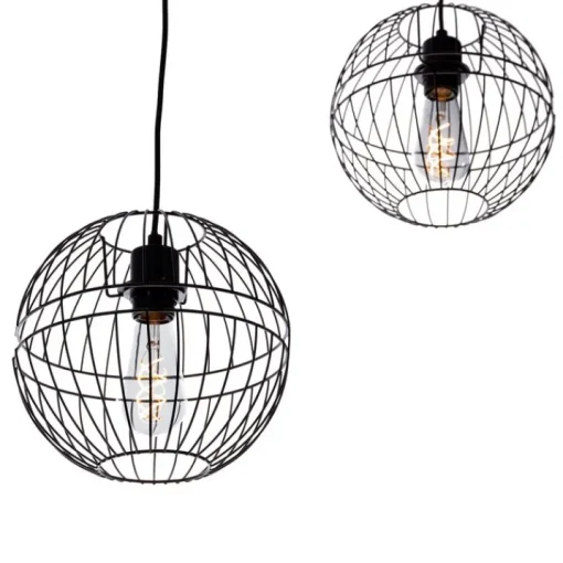 Honsel Moderne hanglamp zwart 3-lichts - Sphaera