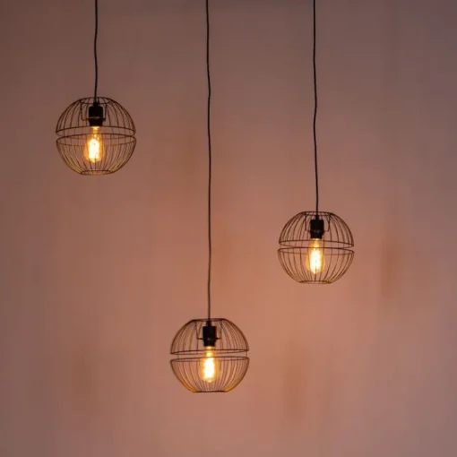 Honsel Moderne hanglamp zwart 3-lichts - Sphaera