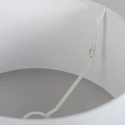 QAZQA Moderne hanglamp zwart met witte kap 45 cm - Pendel