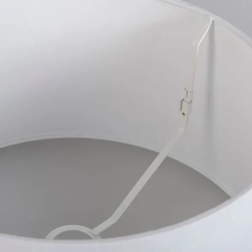 QAZQA Moderne hanglamp zwart met witte kap 45 cm - Pendel