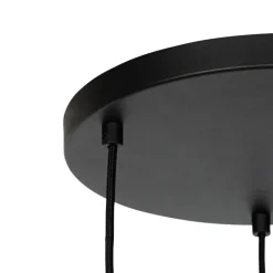 QAZQA Moderne hanglamp zwart met opaal glas 3-lichts - Drop