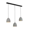 Paul Neuhaus Moderne hanglamp zwart met grijs beton 3-lichts - Eton