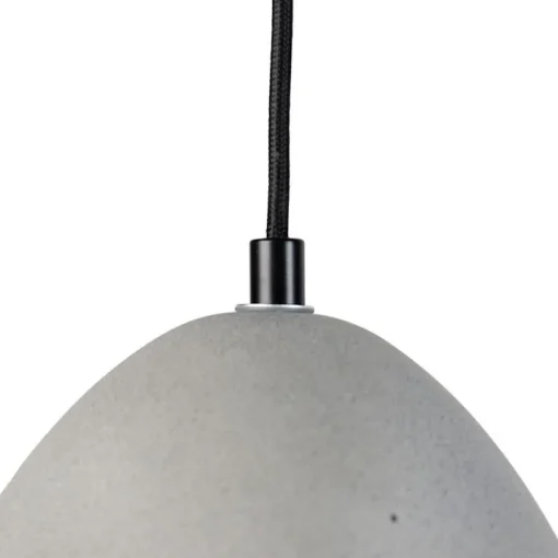 Paul Neuhaus Moderne hanglamp zwart met grijs beton 3-lichts - Eton