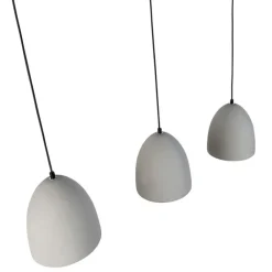 Paul Neuhaus Moderne hanglamp zwart met grijs beton 3-lichts - Eton