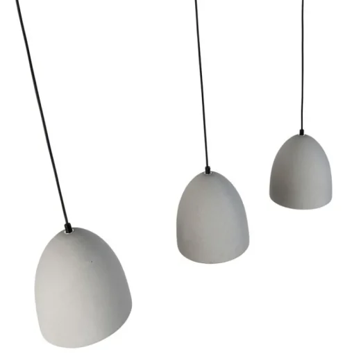 Paul Neuhaus Moderne hanglamp zwart met grijs beton 3-lichts - Eton