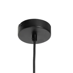 QAZQA Moderne hanglamp zwart met glas rond - Roslini
