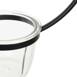 QAZQA Moderne hanglamp zwart met glas rond - Roslini