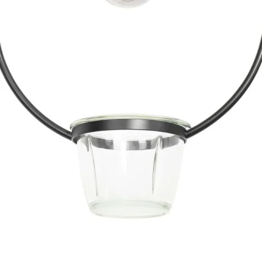 QAZQA Moderne hanglamp zwart met glas rond - Roslini