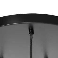 QAZQA Moderne hanglamp zwart met smoke glas 5-lichts - Stavelot