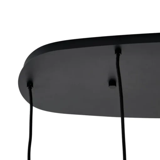 QAZQA Moderne hanglamp zwart met smoke glas 5-lichts - Sheena