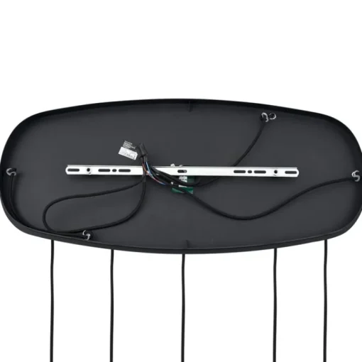 QAZQA Moderne hanglamp zwart met smoke glas 5-lichts - Sheena
