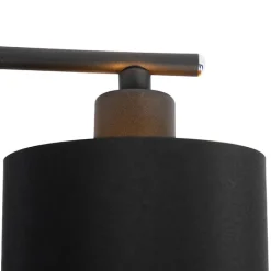 QAZQA Moderne hanglamp zwart verstelbaar 6-lichts - Lofty