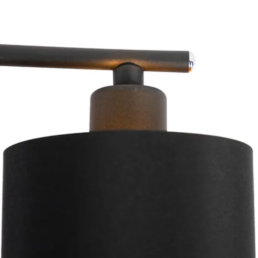 QAZQA Moderne hanglamp zwart verstelbaar 6-lichts - Lofty