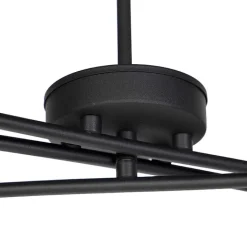 QAZQA Moderne hanglamp zwart verstelbaar 6-lichts - Lofty