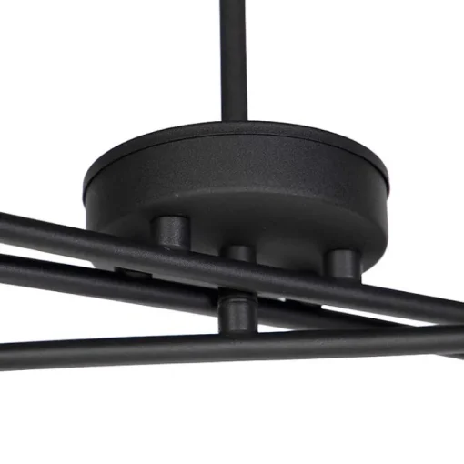 QAZQA Moderne hanglamp zwart verstelbaar 6-lichts - Lofty