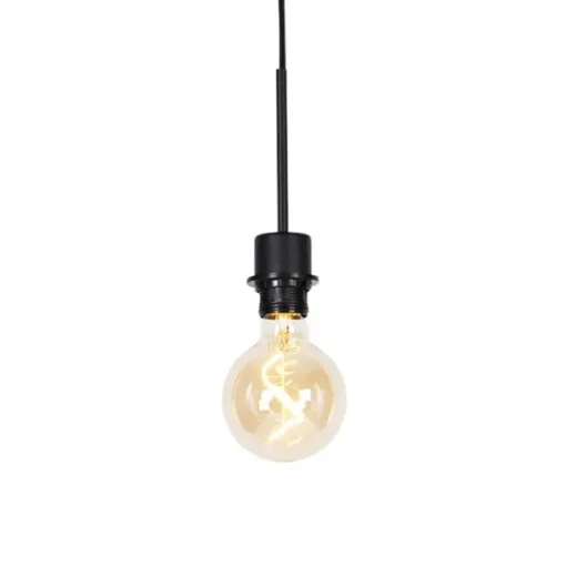 QAZQA Moderne hanglamp zwart zonder kap - Combi 1