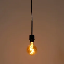 QAZQA Moderne hanglamp zwart zonder kap - Combi 1