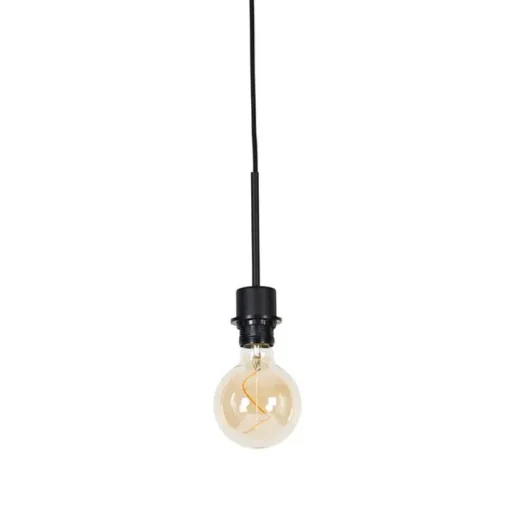 QAZQA Moderne hanglamp zwart zonder kap - Combi 1