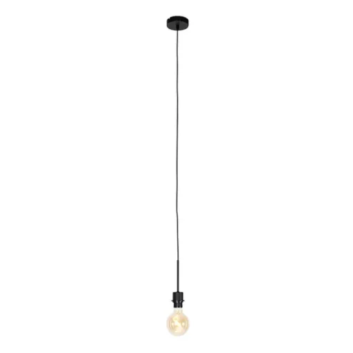 QAZQA Moderne hanglamp zwart zonder kap - Combi 1