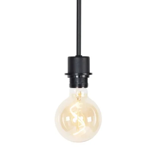 QAZQA Moderne hanglamp zwart zonder kap - Combi 1