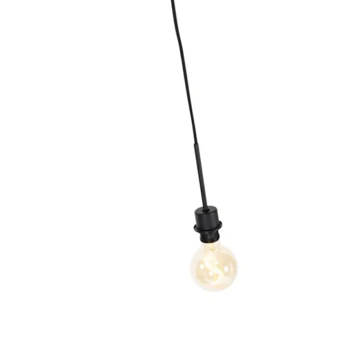 QAZQA Moderne hanglamp zwart zonder kap - Combi 1