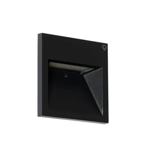 QAZQA Moderne inbouw wandlamp zwart incl. LED - Gem 2