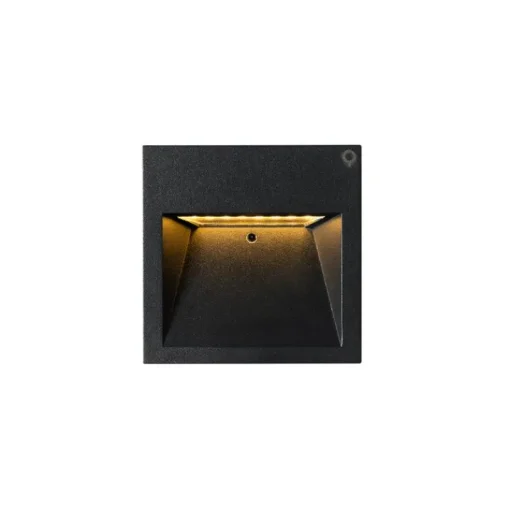 QAZQA Moderne inbouw wandlamp zwart incl. LED - Gem 2