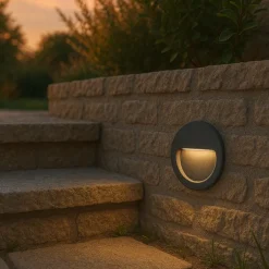 QAZQA Moderne inbouw wandlamp zwart incl. LED IP65 - Gem